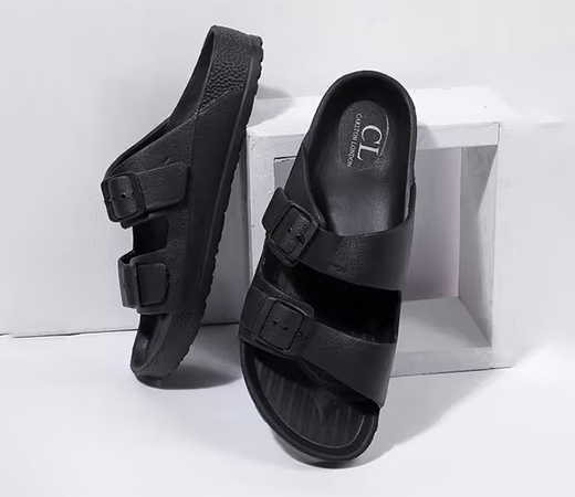 Carlton London Men Black Sandal
