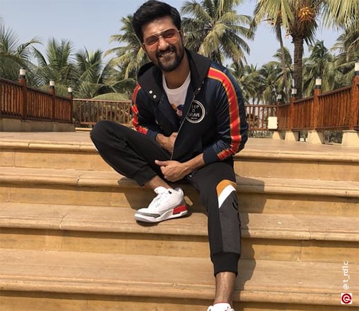 Vicky Kaushal wearing joggers and a jacket