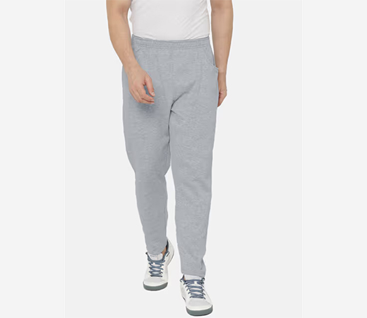 CHKOKKO Men Casual Grey Track Pant