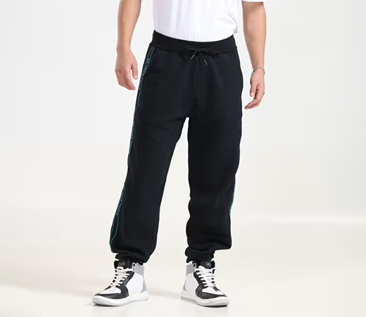 NoBiY Unisex Solid Black Jogger