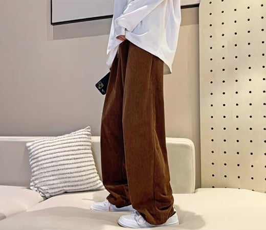 Korean Loose fit Corduroy Jogger Pants by Off Duty India