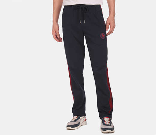 Men’s Navy Side Panel Knit Lounge Pants by U.S. POLO ASSN.