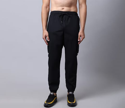 Men’s Navy Blue Joggers by Cantabil