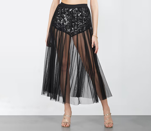 Leopard Butt Shorts With Black Tulle Skirt by Attic Salt