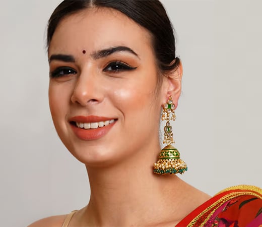 Karatcart Gold Plated Jhumka Earrings
