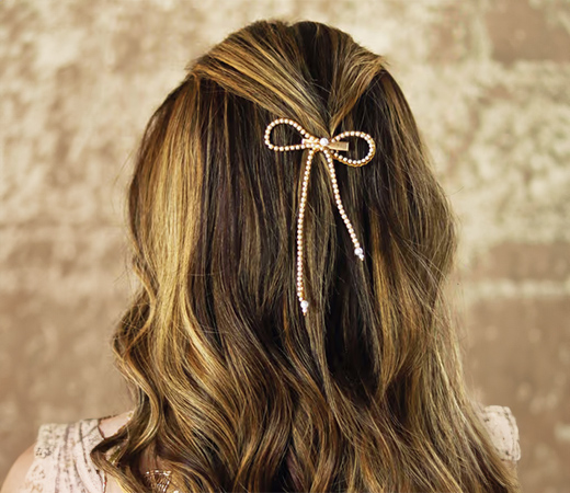 Hair Drama Co. Pearl Hair Bow Alligator Clip