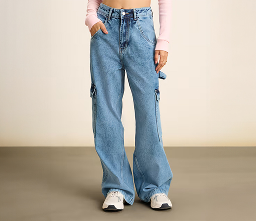 Twenty Dresses by Nykaa Fashion’s High Waist Loose Denims