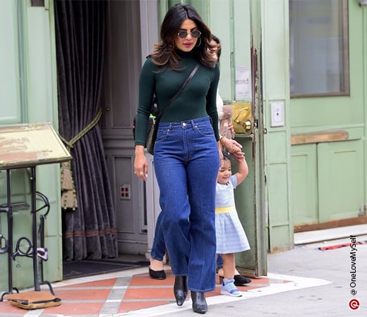 Priyanka Chopra wearing denim jeans