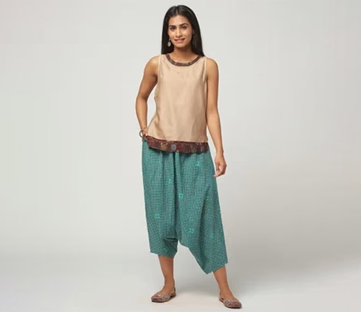 Fabindia Cotton Printed Harem Pant
