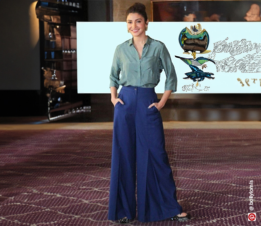Anushka Sharma wearing blue palazzos