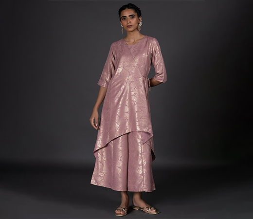 W Light Purple Layered Jumpsuit