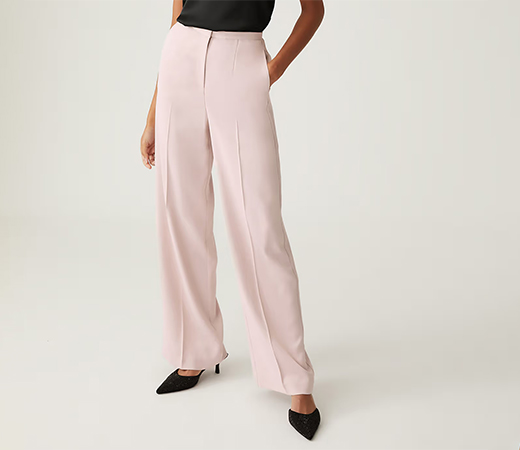  Marks & Spencer Satin Wide Leg Trousers