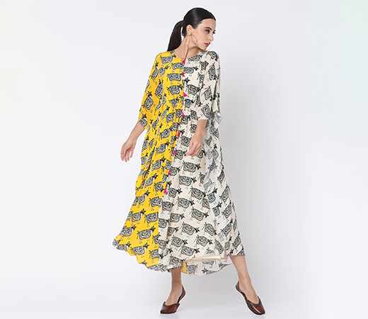 Masaba Blooming Cow Circular Kaftan