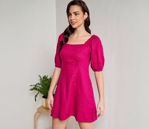 AND Magenta Casual Dresses