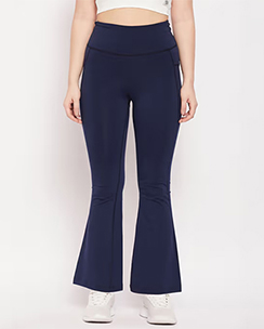 Athlisis Navy Quick Dry Flare Pants