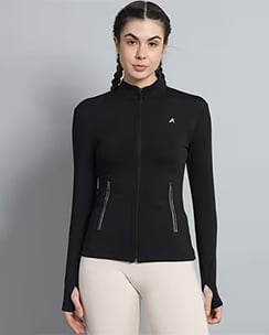 Athlisis Black Women Dry-Fit Outdoor Jacket