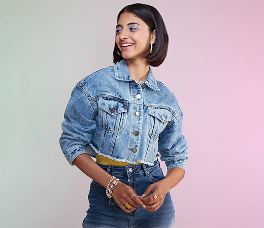 MIXT by Nykaa Fashion Crop Denim Jacket