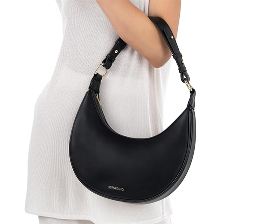 MIRAGGIO Simone Half-Moon Shoulder Bag for Women