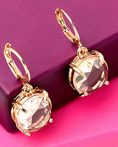 Accessorize London Women's Crystal Hoop Gem Earring