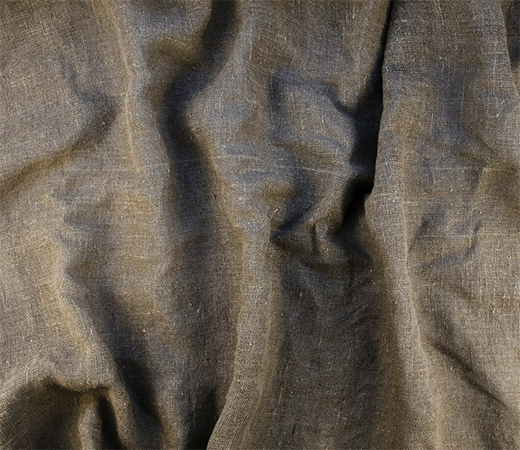 Flat lay of the linen fabric