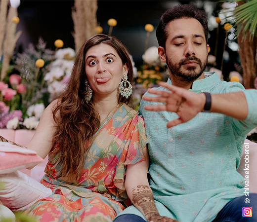 Shivaleeka Oberoi wearing a ruffle floral ensemble