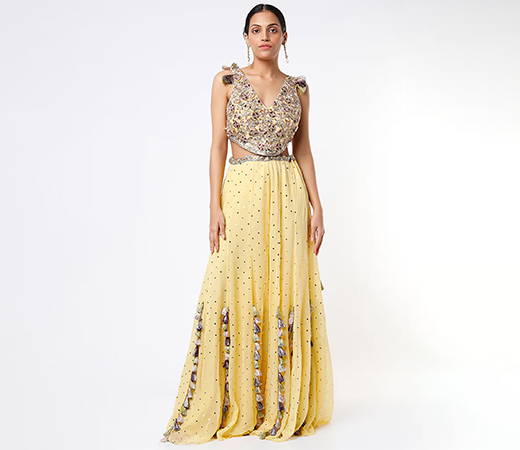 Payal Singhal Embroidered Choli with Sharara