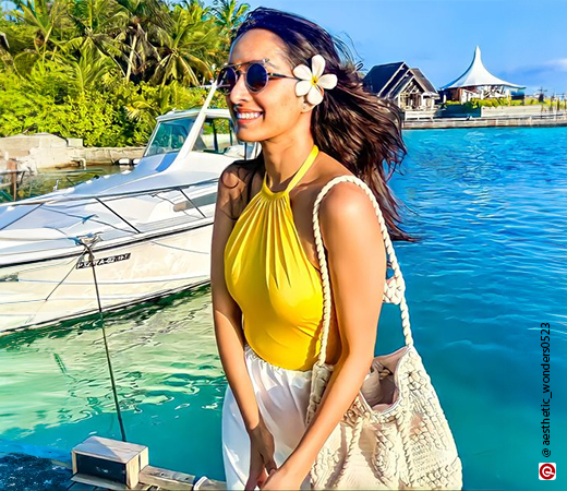 Shraddha Kapoor wearing a yellow top