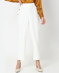 VERO MODA White High Rise Pant