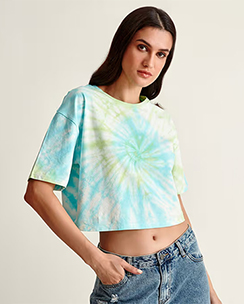 Cover Story Green Crop Tee