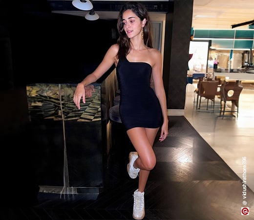 Ananya Panday wearing dress with sneakers 
