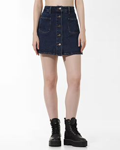 ONLY Dark Blue High Rise Denim Skort