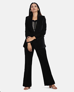  Powersutra Velvet Pant Suit - Black (Set of 2)