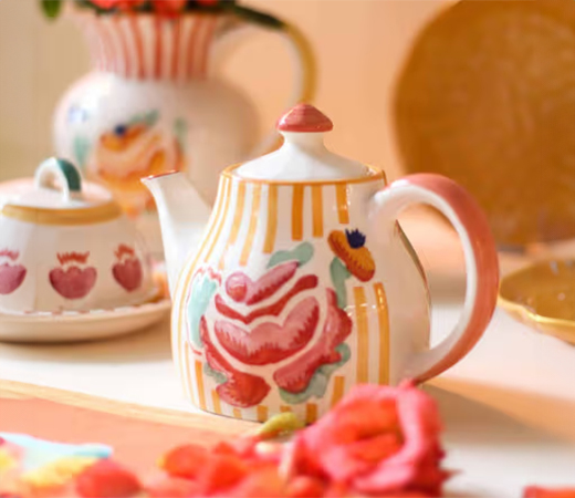 Freedom Tree Gypsy Rose Ceramic Tea Pot Multicolor