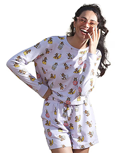  The Souled Store Printed Lavender Co-ord Set of 2