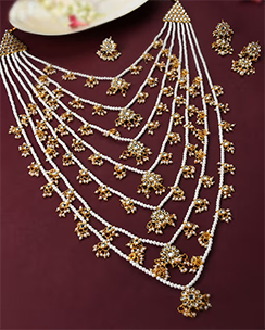  Zaveri Pearls Gold Tone Layered