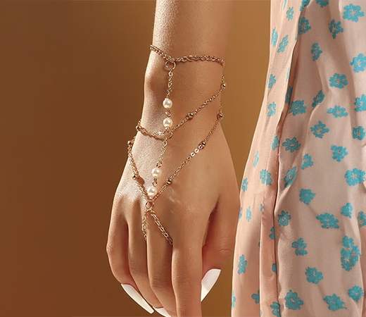 Yellow Chimes Multi-Stranded Ring Bracelet