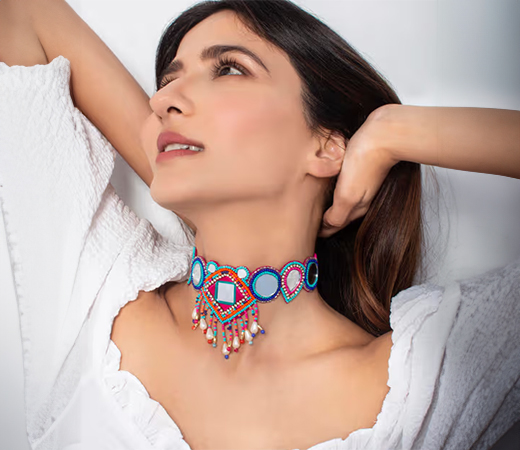 Fida Colourful Beaded Choker Necklace