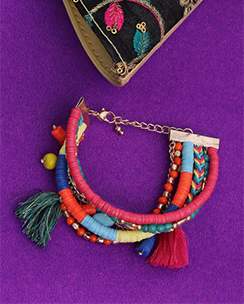 Blueberry Multicolor Stranded Bracelet