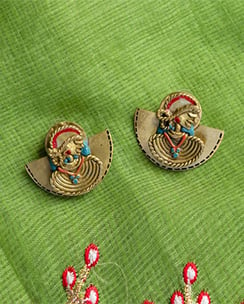 ExclusiveLane Bohemian Earrings Handmade in Dhokra Art