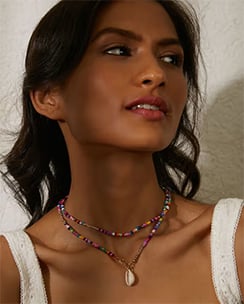  Pipa Bella by Nykaa Fashion Rainbow Shell Layered Necklace
