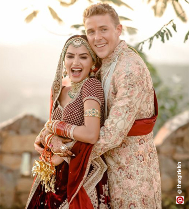 bride with her mouth open